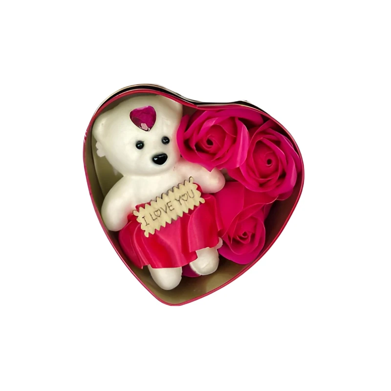 ست هدیه عروسک مدل خرس و گل