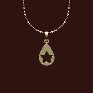 گردنبند طلا 18 عیار زنانه مدوپد مدل هندسی کد X2-1-1090