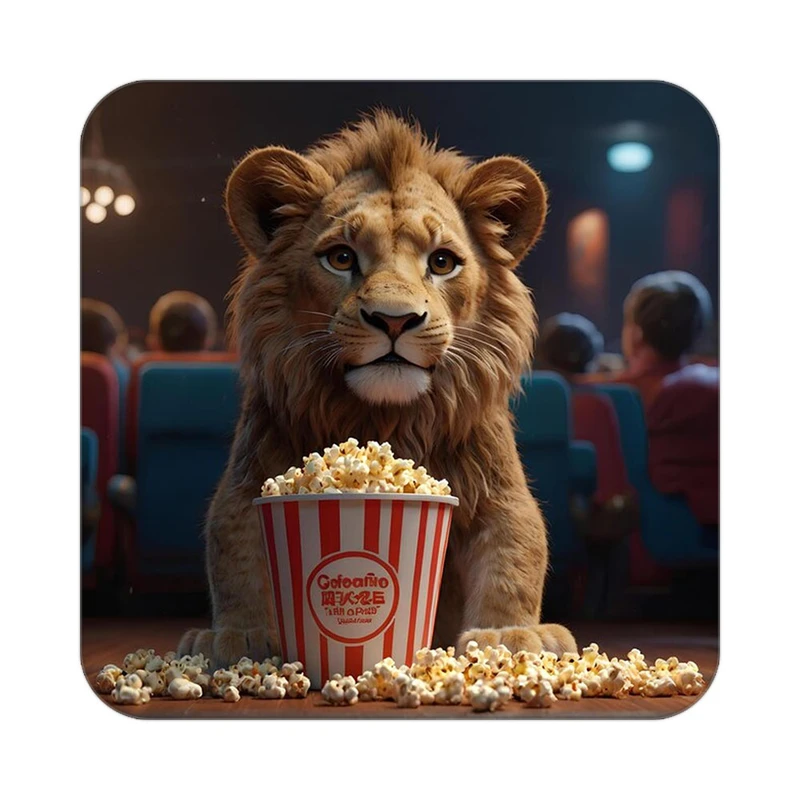 زیر لیوانی کاکتی طرح شیر مدل mp23432