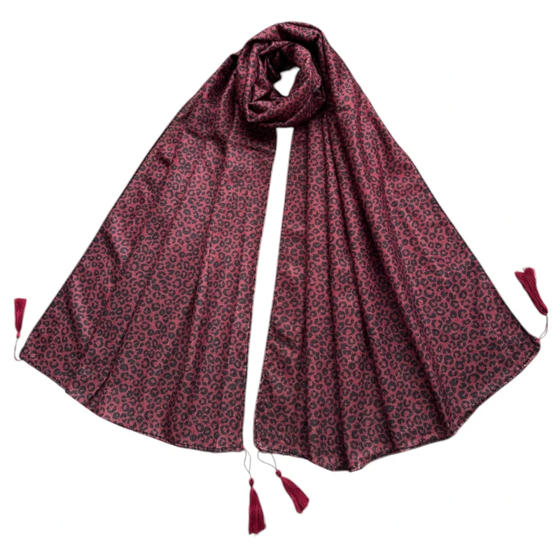 شال زنانه مدل موهر مخمل پلنگی ریز پاییزی