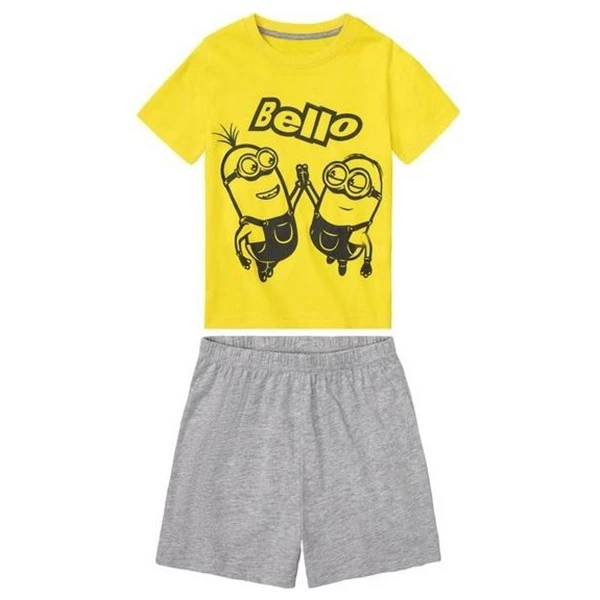 ست تی شرت آستین کوتاه و شلوارک پسرانه مدل مینیون کد 19367959