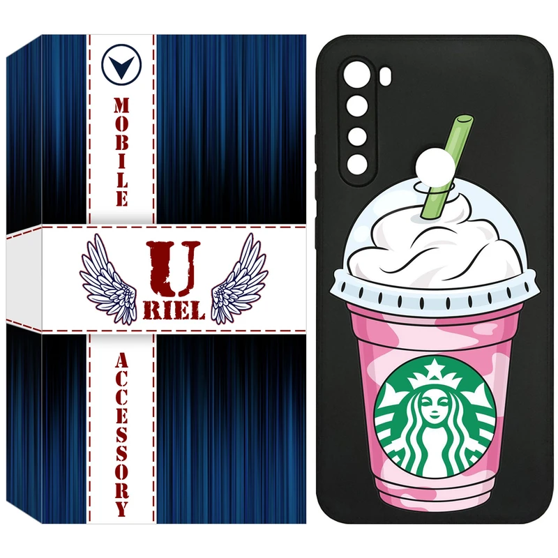 کاور یوریل قاب مدل KSH کد 55 طرح استارباکس مناسب برای گوشی موبایل شیائومی Redmi Note 8