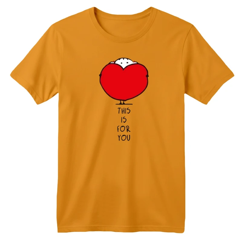 تی‌شرت آستین کوتاه لانگ بچگانه مدل قلب