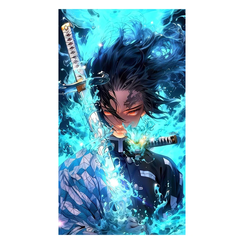 استیکر لپ تاپ و موبایل مدل انیمه طرح شیطان کش کامادو تانجیرو demon slayer kamado tanjiro کد 301