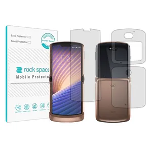 Rockspace HyGEL transparent screen protector suitable for Motorola Razr 5G mobile phone with back protector