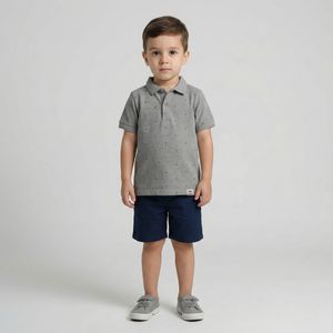 پولوشرت آستین کوتاه پسرانه وان بای وان مدل دل