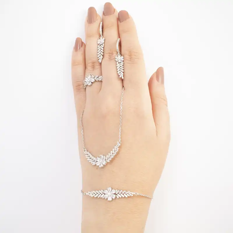 سرویس نقره زنانه مدل فلاور AMT-N161