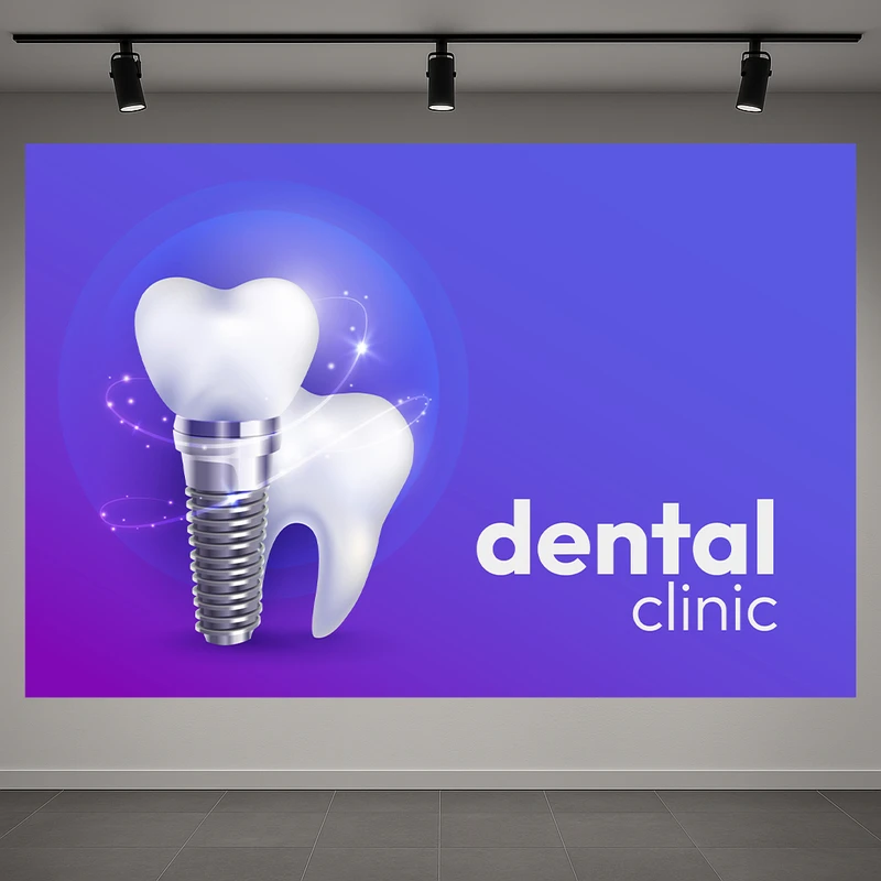 تابلو بوم طرح مخمل دندانپزشکی مدل ایمپلنت دندانی کد AR3059028