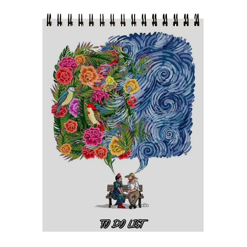 دفتر برنامه ریزی 50 برگ طرح ونگوک و فریدا کد 021