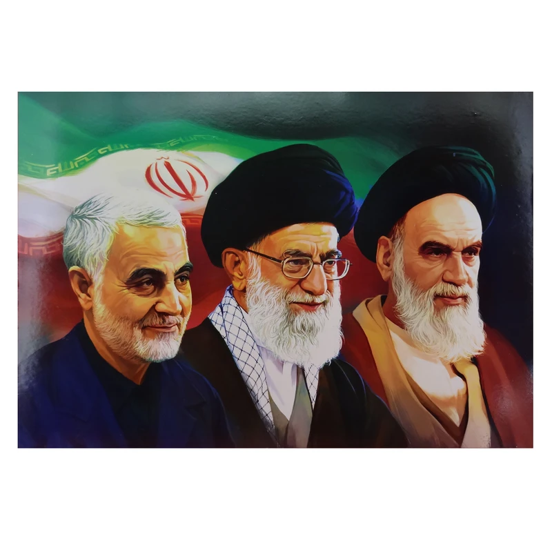 تابلو شاسی طرح تصویر حاج قاسم و امام و رهبری