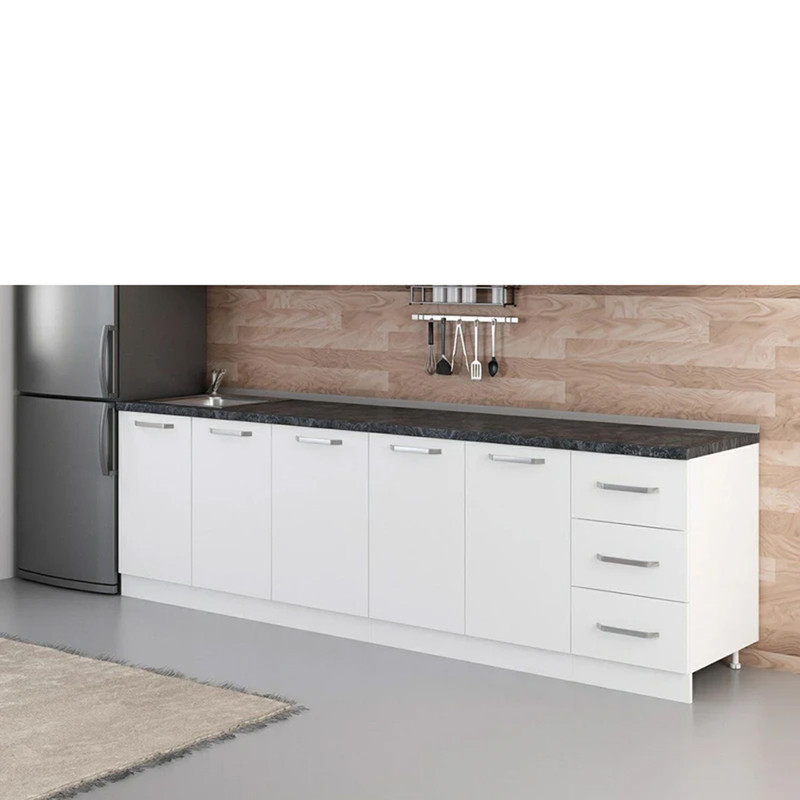 کابینت زمینی فلفور کابینت مدل 270 cm مجموعه چهار عددی