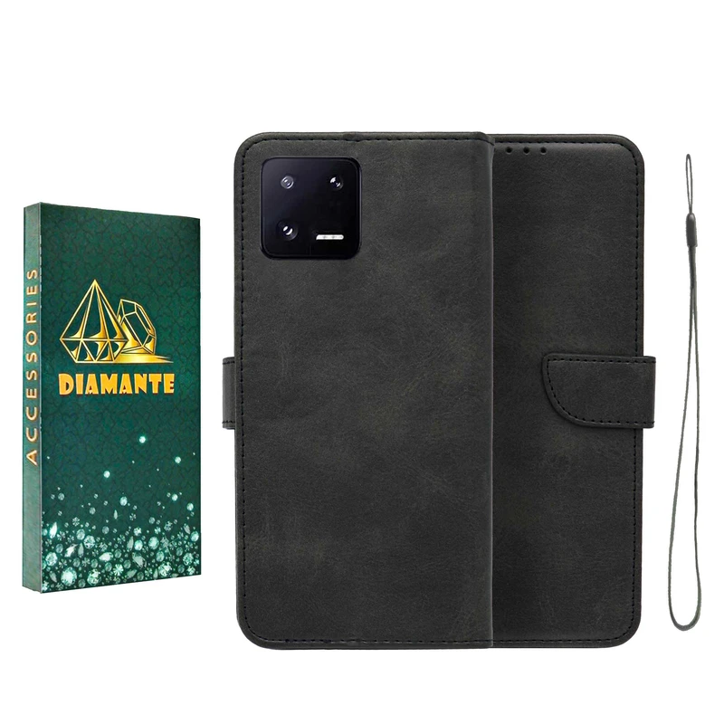 کیف کلاسوری دیامانته مدل Bandaviz Gn مناسب برای گوشی موبایل شیائومی Mi 14 به همراه بند آویز