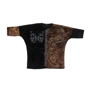 بلوز آستین سه ربع زنانه مدل مخمل پروانه ای 2