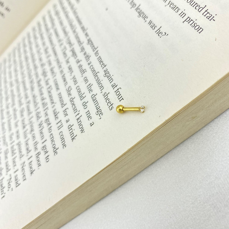 پیرسینگ گوش زنانه مدل تک نگین کد P4323 پیرسینگ گوش زنانه مدل تک نگین کد P4323