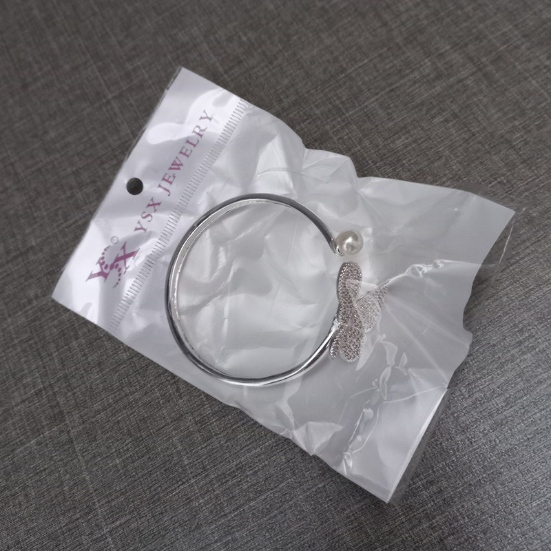 دستبند زنانه وای اس ایکس مدل پروانه و مروارید