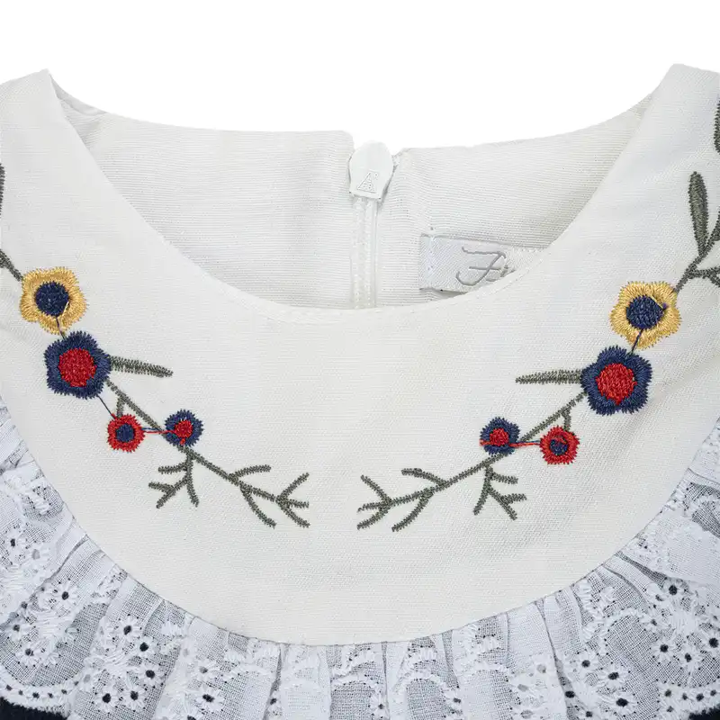 پیراهن دخترانه فیورلا مدل گلچین کد 24525