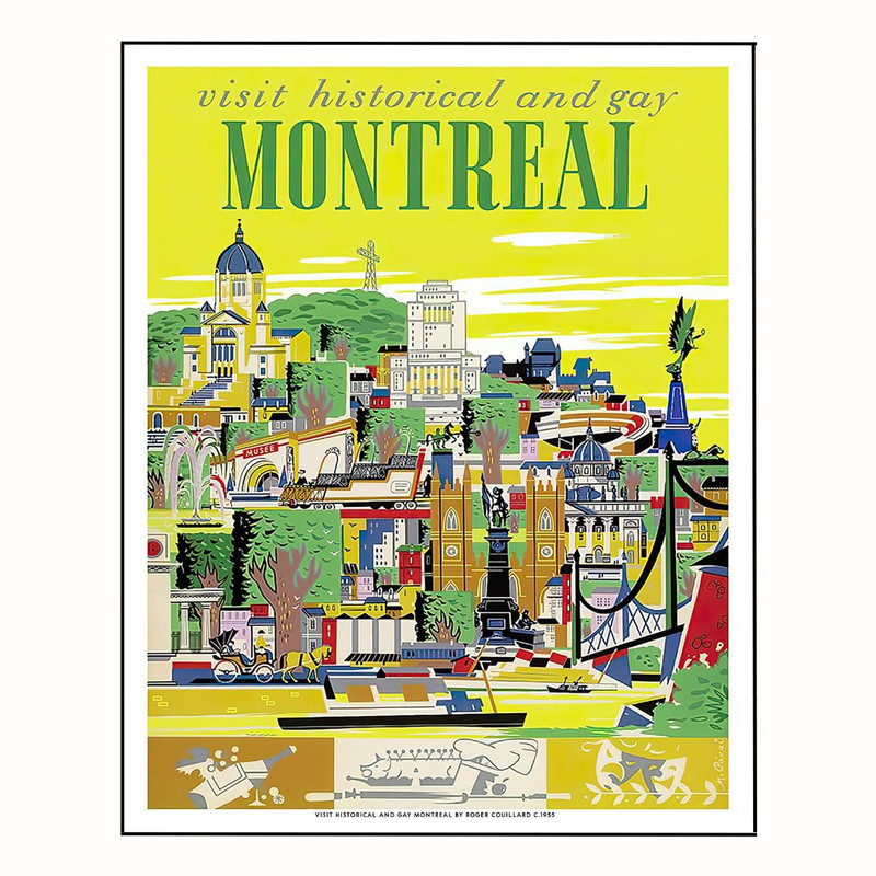 پوستر مدل سفر وینتیج مونترآل  