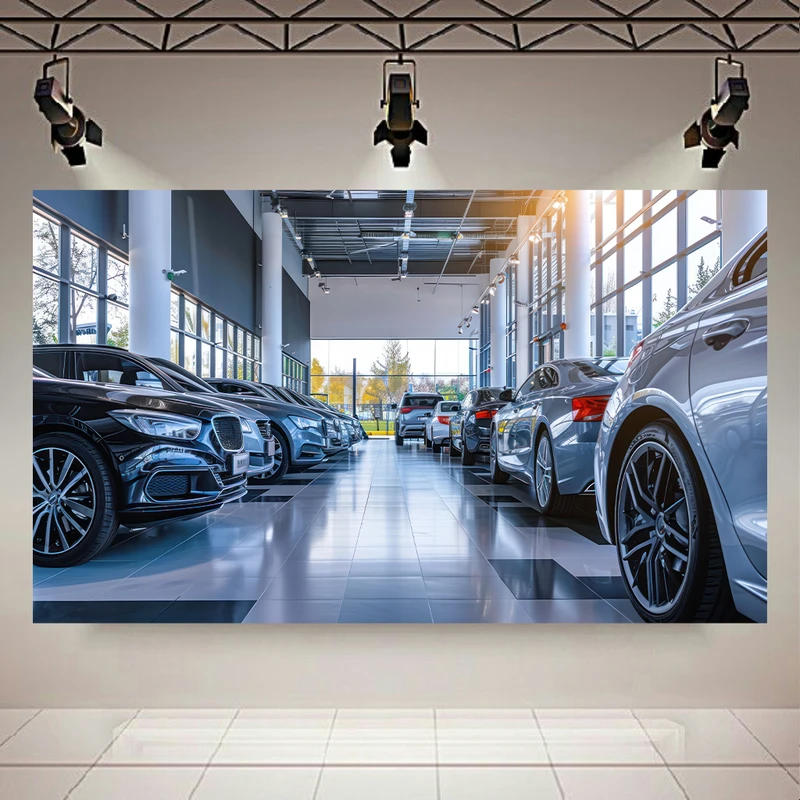  تابلو بوم طرح مخمل گاراژ ماشین مدل AR303396