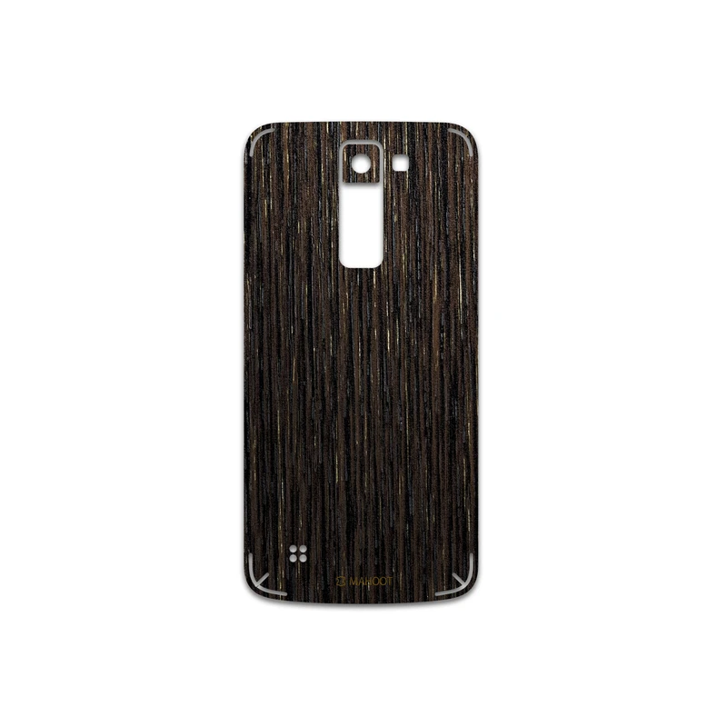 برچسب پوششی ماهوت مدل Dark-Gold-Stripes-Wood مناسب برای گوشی موبایل ال جی K8