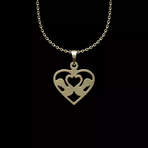 گردنبند طلا 18 عیار زنانه مدوپد مدل قلب کد II2-1-1120