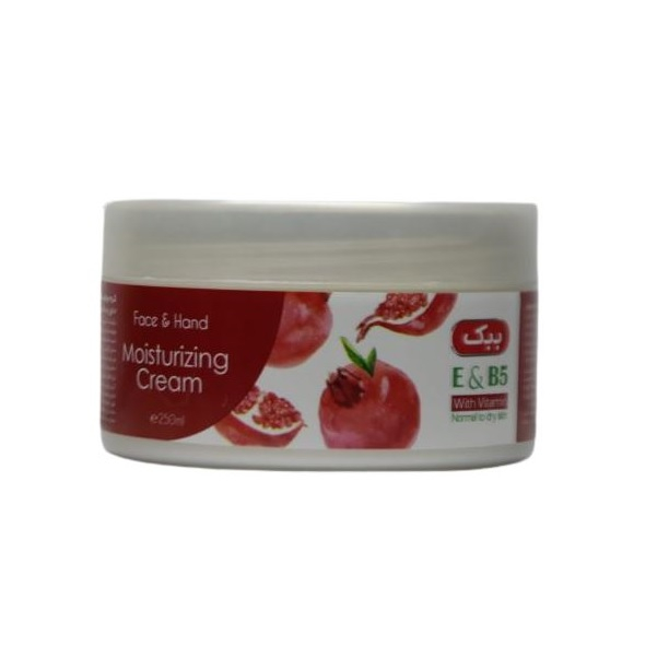 مراقبت پوست کرم مرطوب کننده ببک مدل Pomegranate حجم 250 میلی لیتر