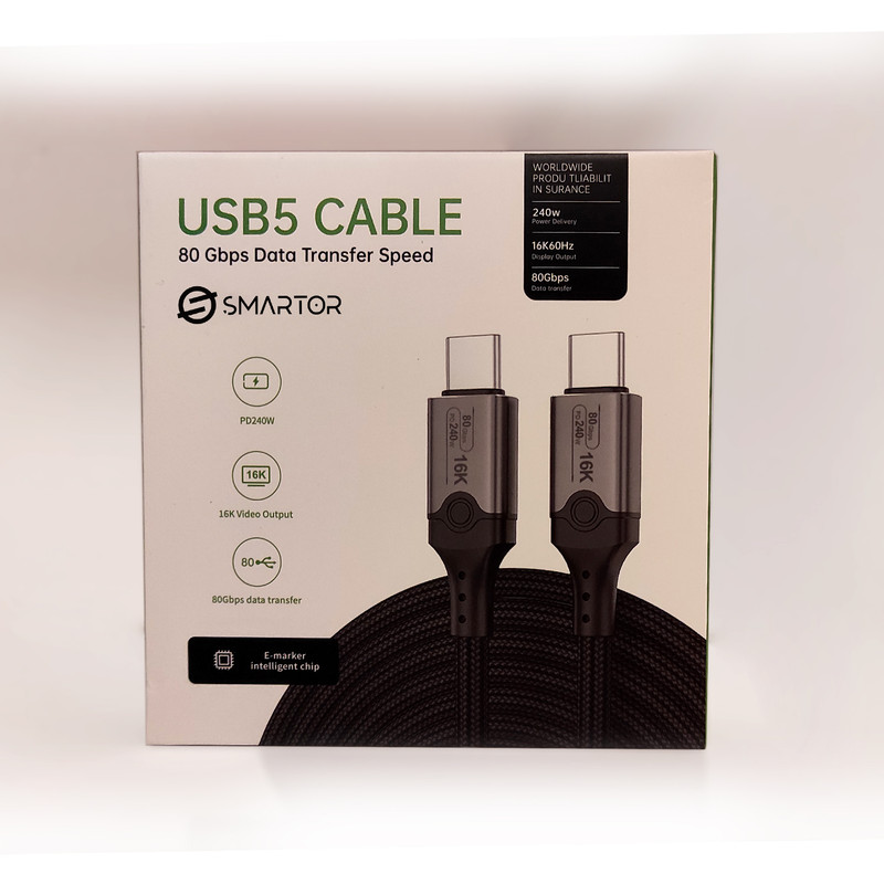 کابل تبدیل USB-C اسمارطور مدل USB5 طول 0.5 متر