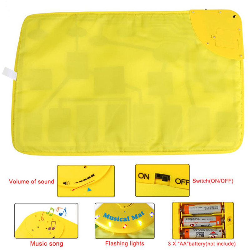 بازی آموزشی موزیکال مدل پیانو فرشی طرح حیوانات مزرعه