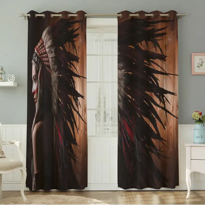 پرده نیروانا طرح چهره مدل مخمل کد 5176 سایز 140×280 سانتی متر