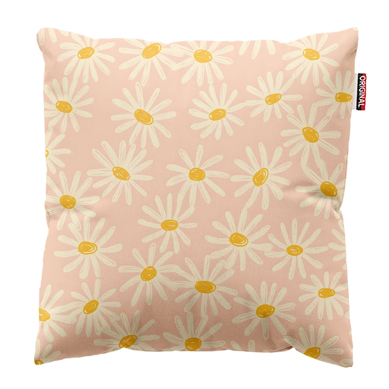 کوسن پاد آفرین مدل مینیمال طرح گل و برگ کد PK303230 سایز 30*30 سانتی متر