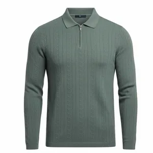 پلیور یقه برگردان مردانه مدل mt44
