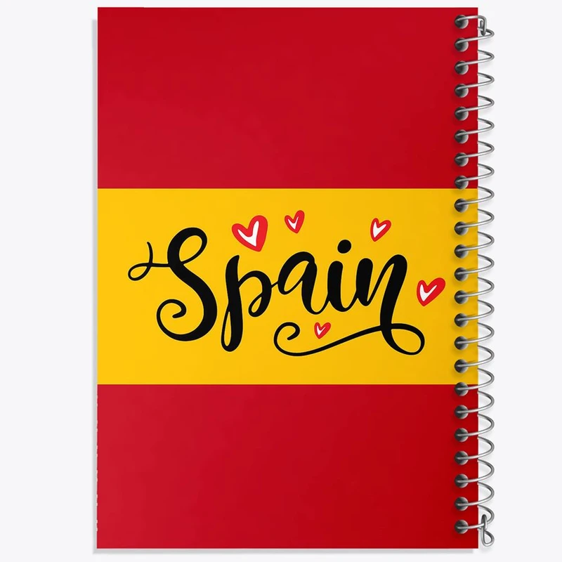 دفتر نقاشی 50 برگ خندالو مدل پرچم اسپانیا کد 20677