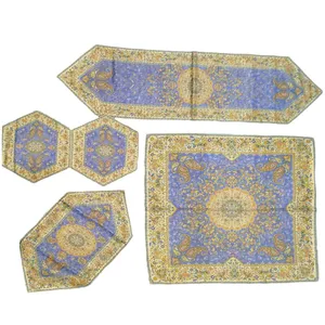 رومیزی 5 تکه ترمه طرح افشاری