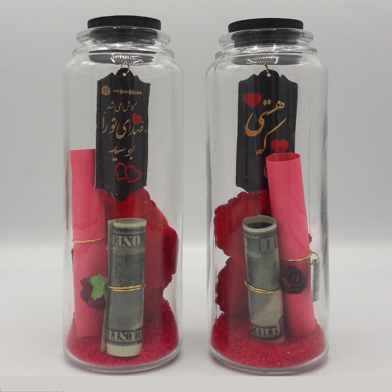 دکوری مدل بطری عشق دریا قلب کد 965