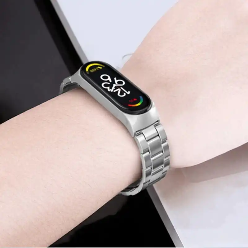 بند کروکودیل مدل C-3Bead مناسب برای مچ بند هوشمند شیائومی Mi Band 5 / 6