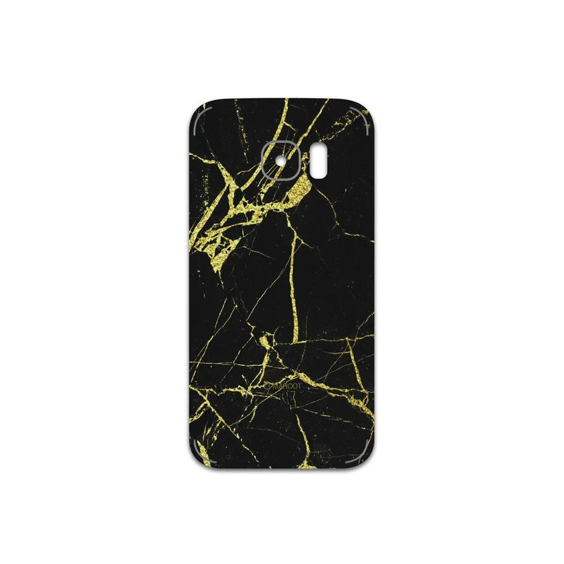 برچسب پوششی ماهوت مدل Graphite-Gold-Marble مناسب برای گوشی موبایل سامسونگ Galaxy S7