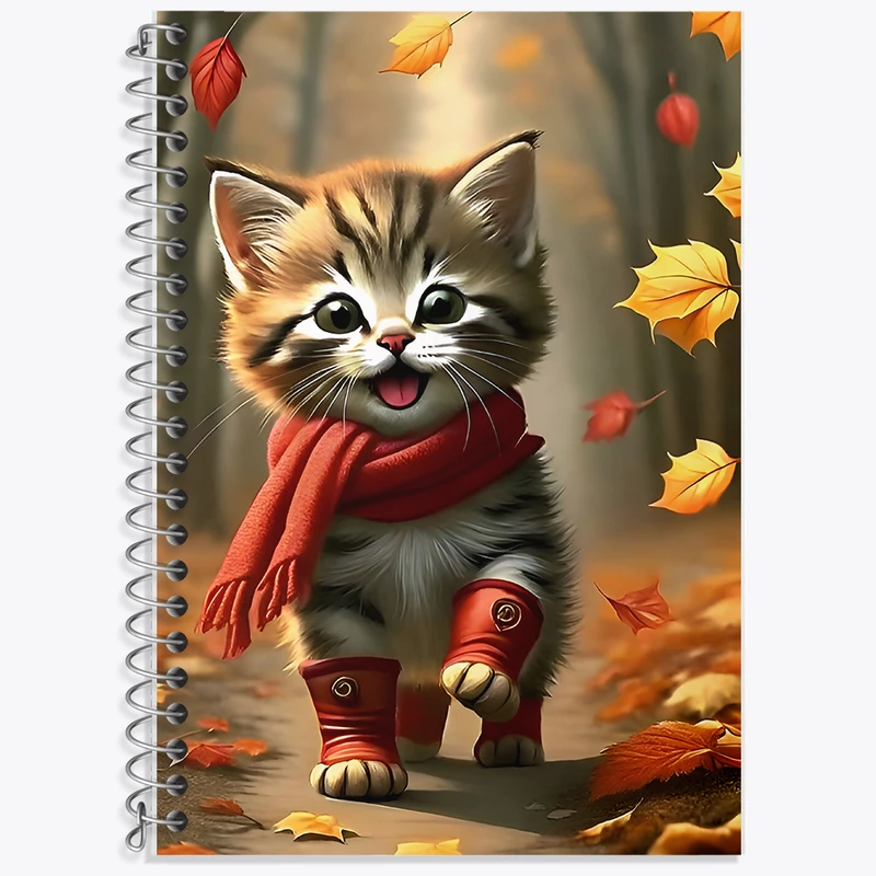 دفتر لغت 50 برگ خندالو طرح گربه بامزه کد F7091