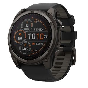 خرید و مشخصات ساعت هوشمند 47 میلی‌متری گارمین مدل Fenix 8 Solar Sapphire با بند سیلیکونی