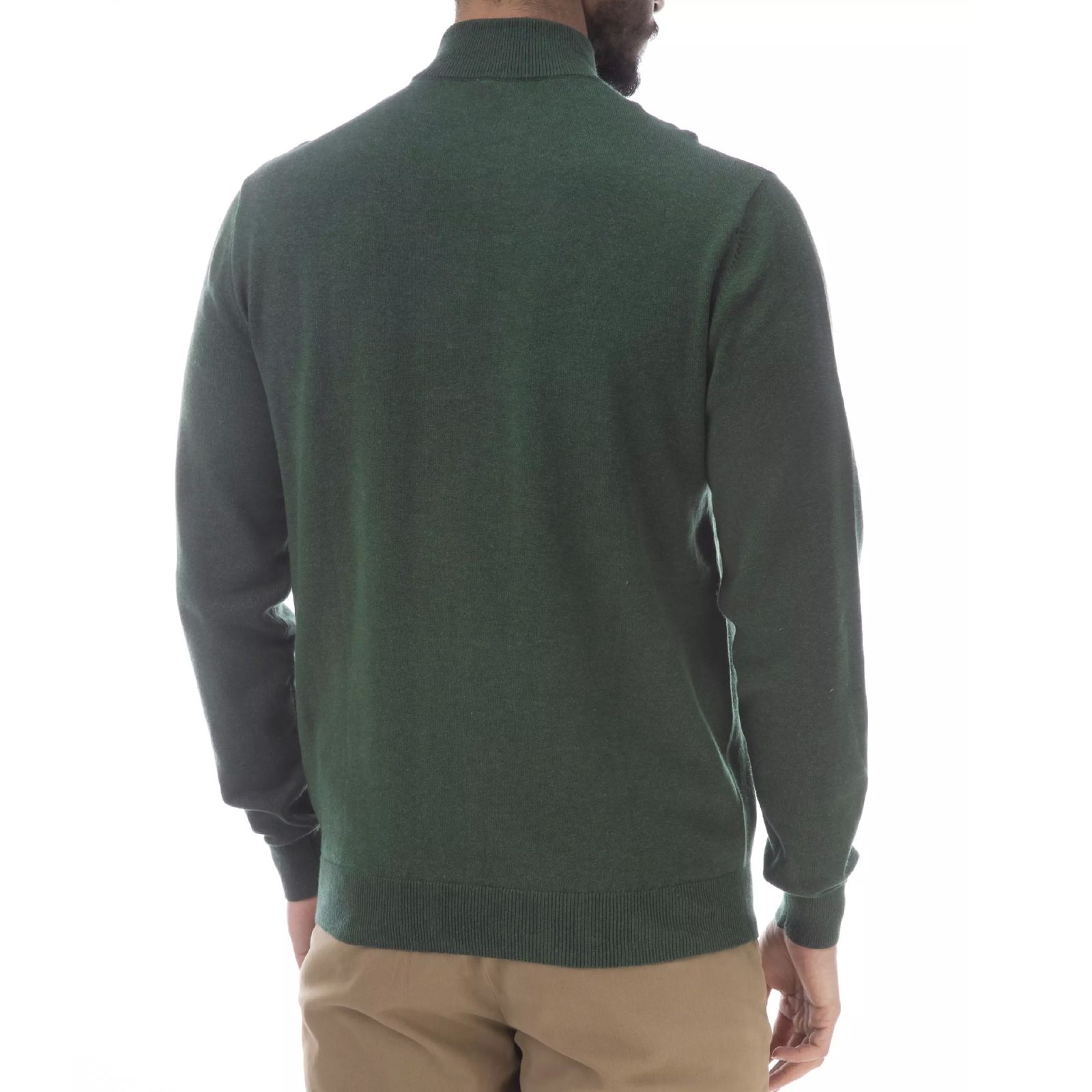 پلیور مردانه جوتی جینز مدل یقه ایستاده کد 1221116 رنگ سبز سربازی -  - 2