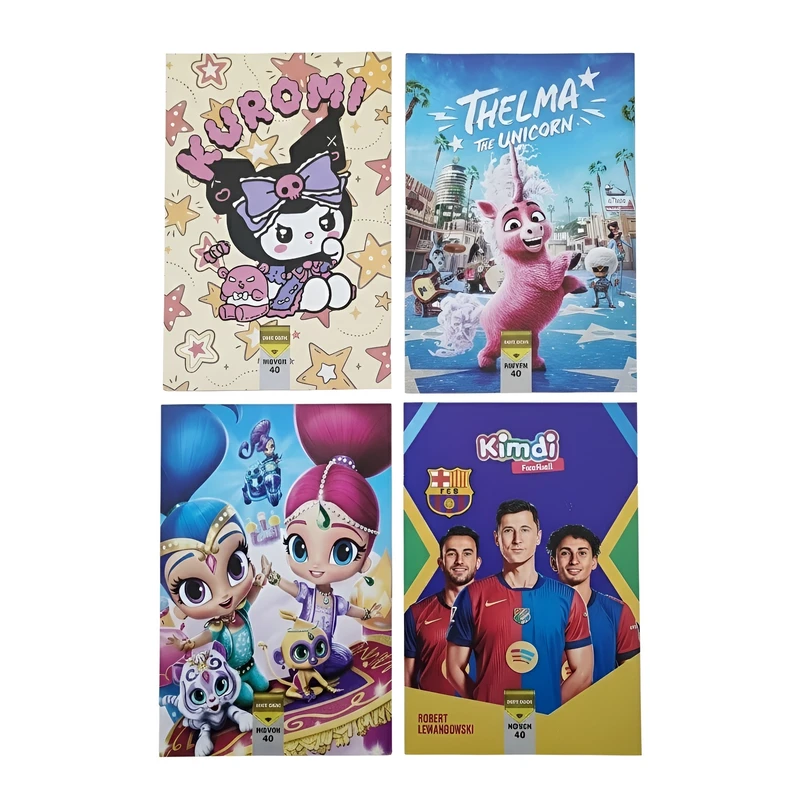 دفتر نقاشی 40 برگ مدل فانتزی بسته 4 عددی