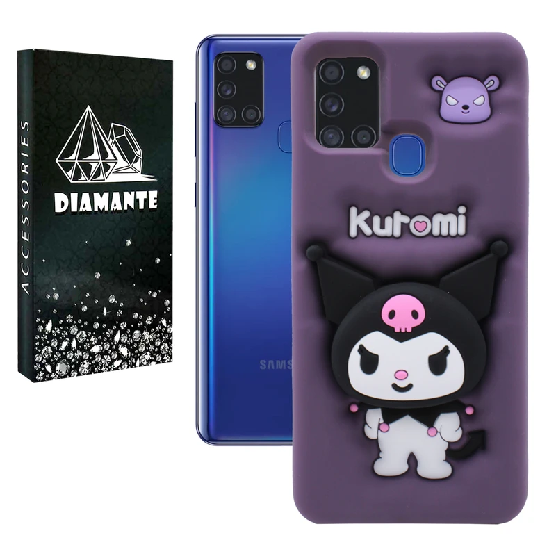 کاور دیامانته مدل Kuromi Bk مناسب برای گوشی موبایل سامسونگ Galaxy A21s