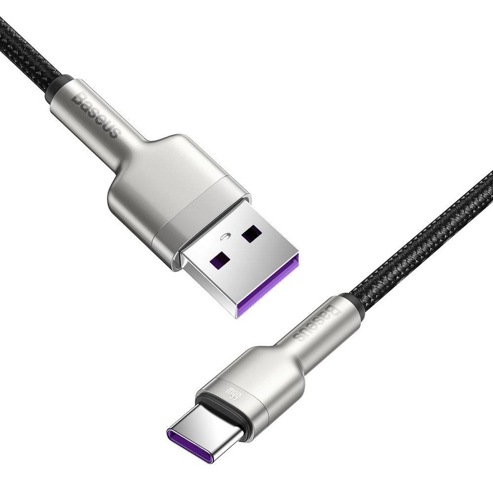کابل تبدیل USB به USB-C باسئوس مدل metal 66w طول 1 متر