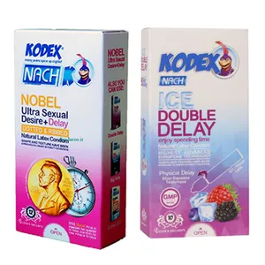 کاندوم کدکس مدل (ICE DOUBLE DELAY) 10 عددی به همراه کاندوم کدکس مدل (NOBEL) 12 عددی 