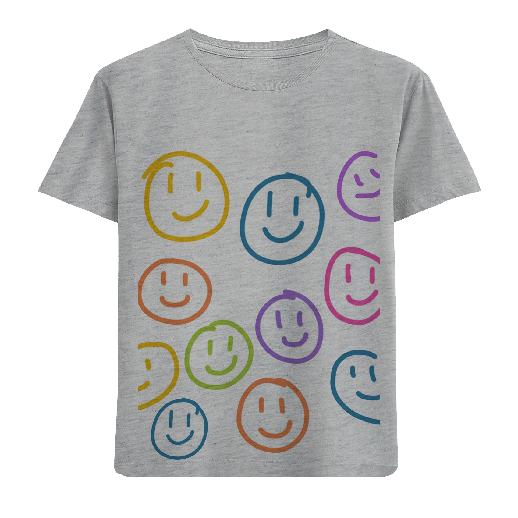 تی شرت آستین کوتاه دخترانه مدل ایموجی 269