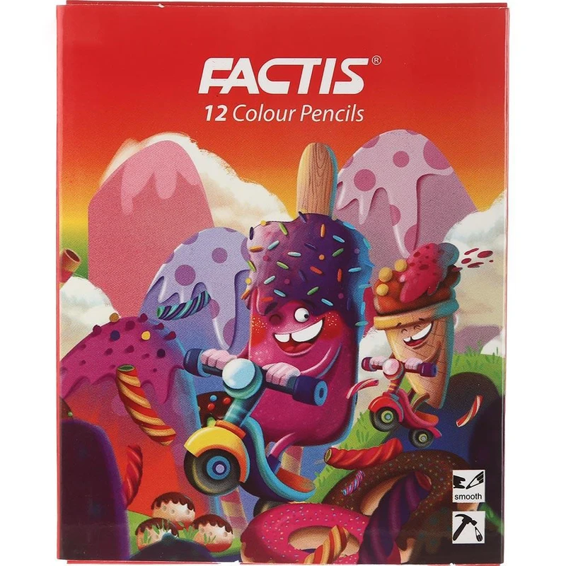 مداد رنگی 12 رنگ فکتیس مدل half