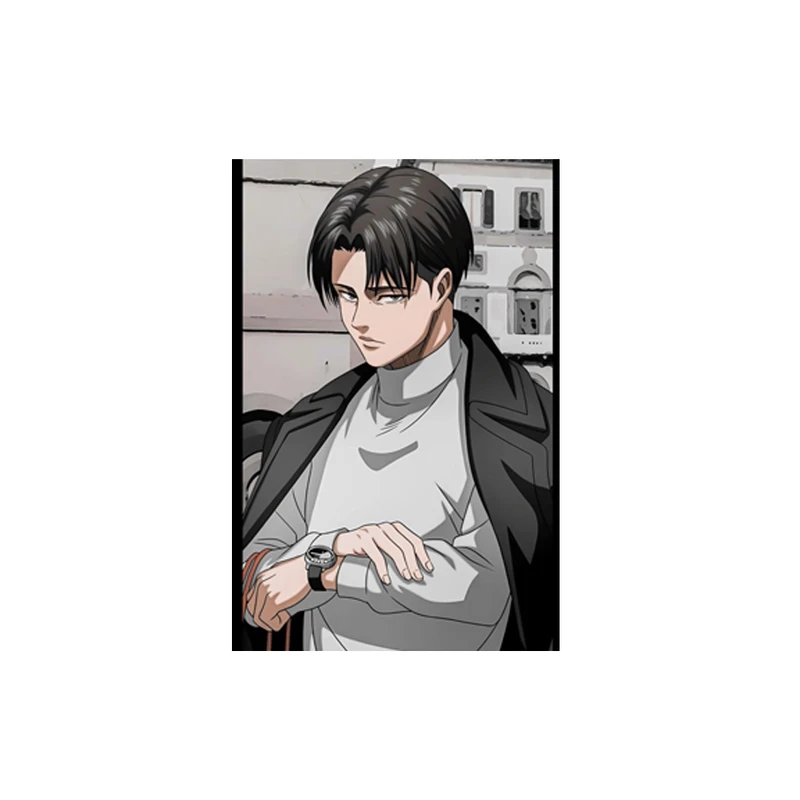 پوستر مدل لیوای اکرمن Levi ackreman طرح انیمه اتک ان تایتان Attack on titan کد 599