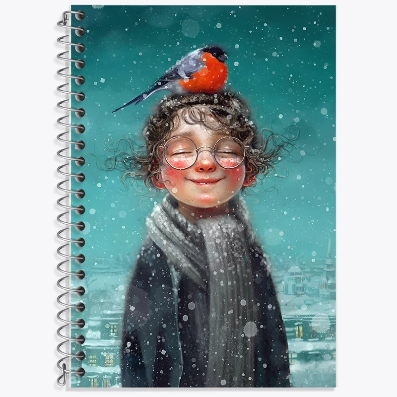 دفتر نت موسیقی 50 برگ خندالو طرح پسر و پرنده کد F8197