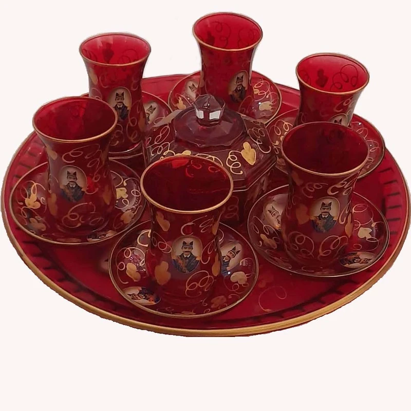 سرویس چای خوری 15پارچه طرح شاه عباسی