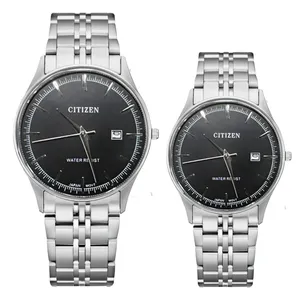 ست ساعت مچی زنانه و مردانه مدل کلاسیک تک موتوره بند فلزی کد 2