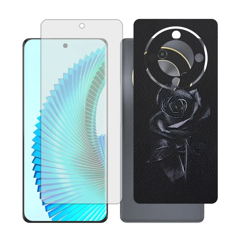محافظ صفحه نمایش مات گلس مدل Together مناسب برای گوشی موبایل آنر X9b به همراه برچسب پوششی پشت گوشی