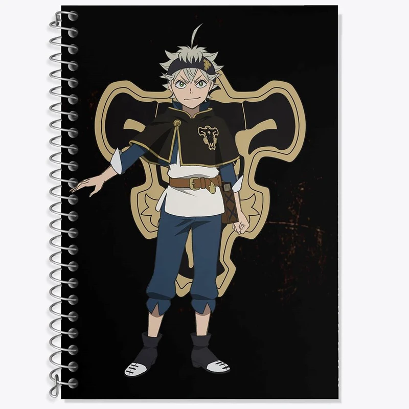 دفتر لغت 50 برگ خندالو مدل آستا انیمه بلک کلاور Black Clover کد 10263